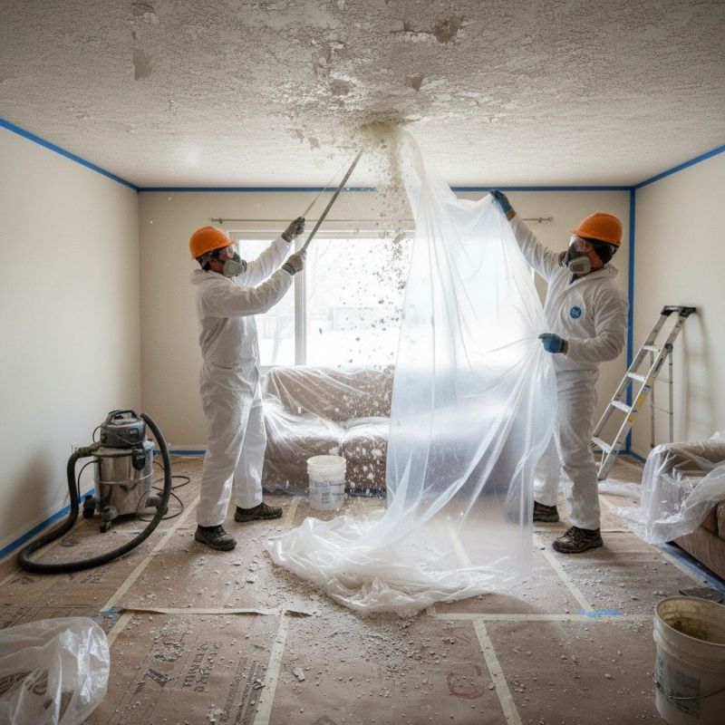 Knockdown Ceiling Removal in Overland Park, KS