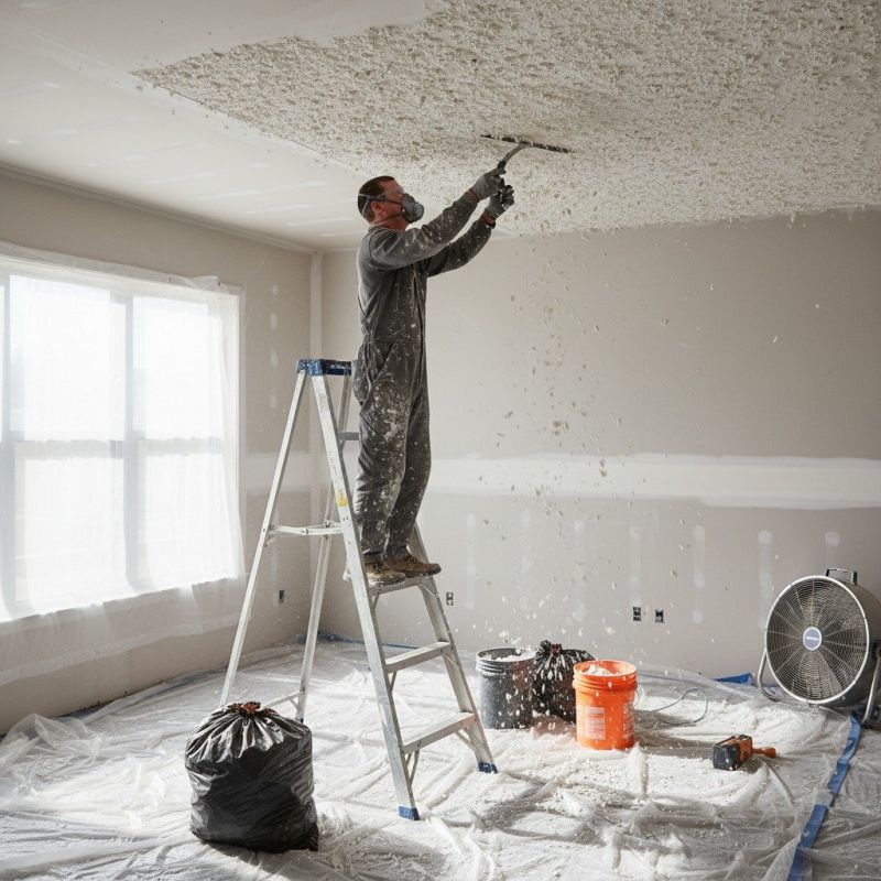 Knockdown Ceiling Removal in Longmont, CO